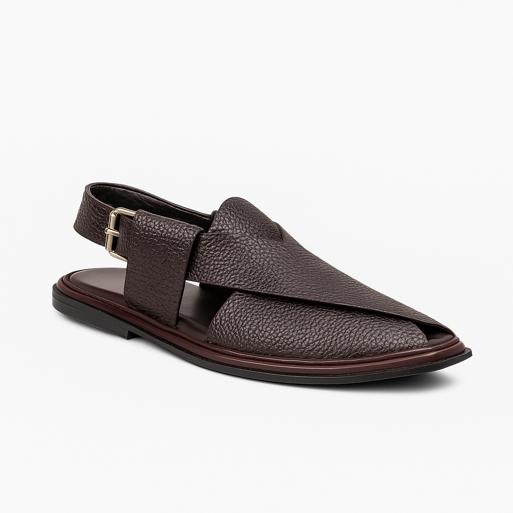 Smart Zalmy Brown Peshaweri Chappals