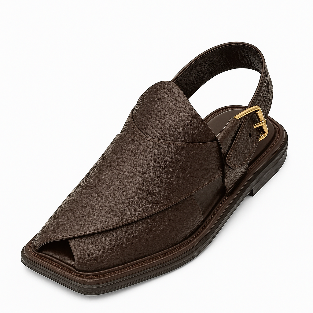 Smart Zalmy Brown Peshaweri Chappals