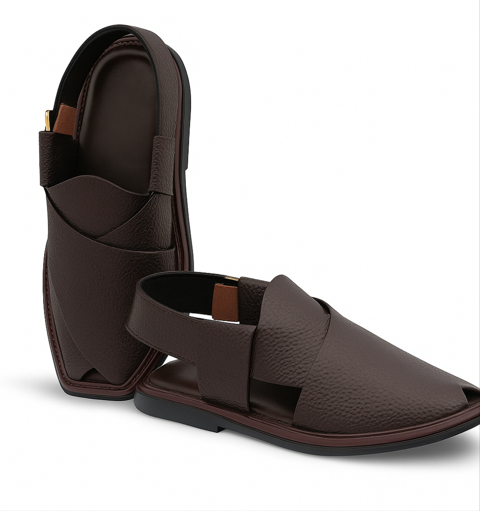Smart Zalmy Brown Peshaweri Chappals