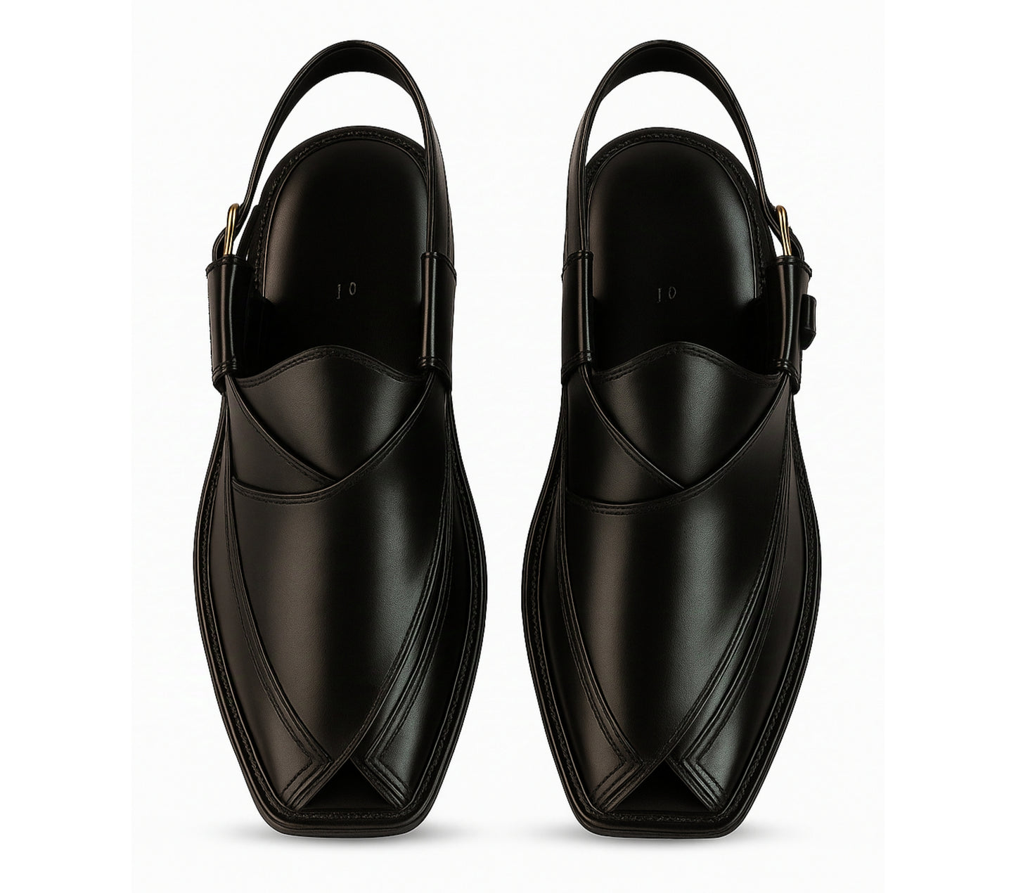 Black Color Peshaweri Chappals (Old Charsadwal)